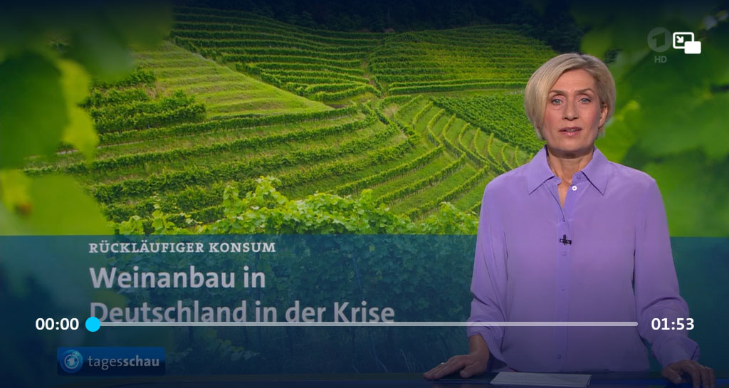 Tagesschau: Weinbauern in Sorge um Zukunft der Branche